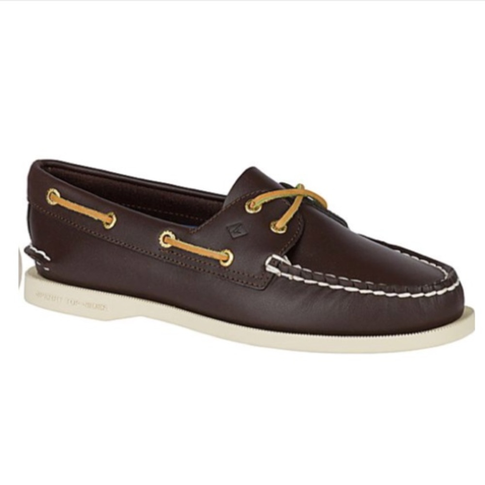 Dark Brown Leather Sperry Top-Sider (Size W8)
